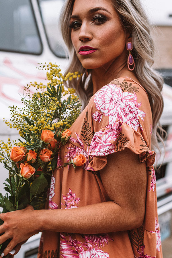 Fleur Fabulous Babydoll Top in Light Rust Image - 5