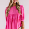 Everlasting Happiness Babydoll Top In Hot Pink Image - 1
