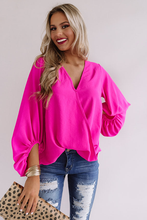 Chic City Girl Shift Top in Hot Pink Image - 4
