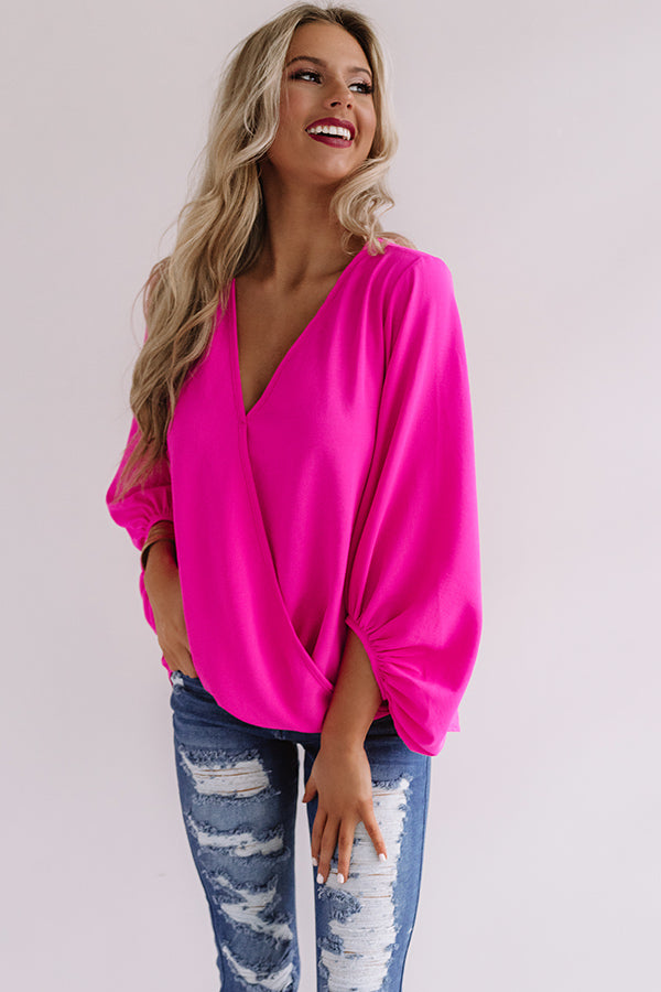 Chic City Girl Shift Top in Hot Pink • Impressions Online Boutique