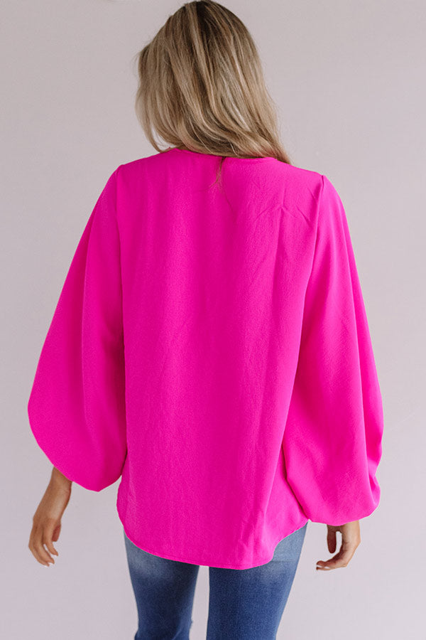 Chic City Girl Shift Top in Hot Pink Image - 5
