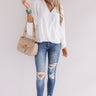 Chic City Girl Shift Top in White Image - 1