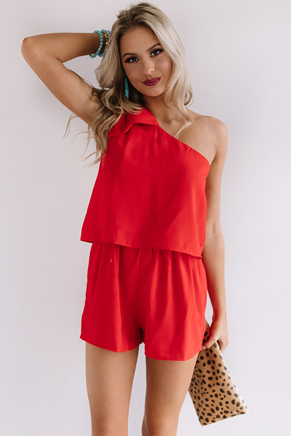 Haute In Here Romper In Scarlet • Impressions Online Boutique