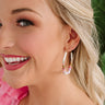 Love Island Earrings In Pink Image - 1