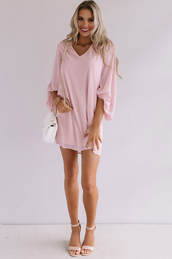 Date Night Out Shift Dress In Blush – Impressions Online Boutique