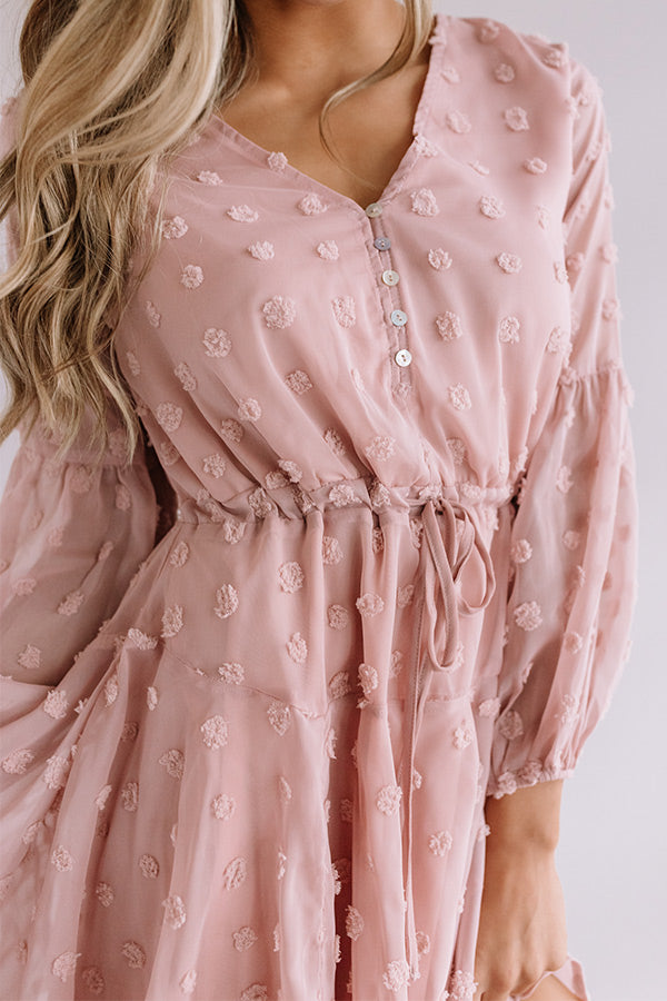 Dreaming Of Paris Shift Dress In Blush Image - 5