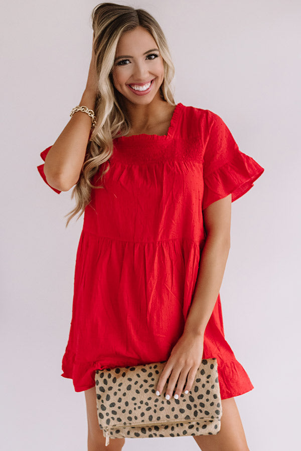 Beyond Bali Shift Dress in Scarlet Image - 1