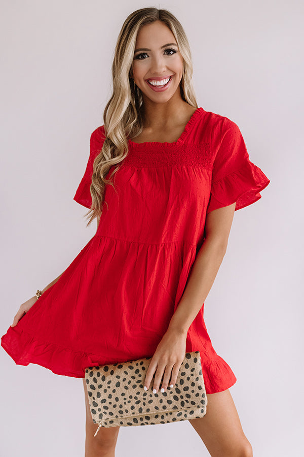 Beyond Bali Shift Dress in Scarlet Image - 4