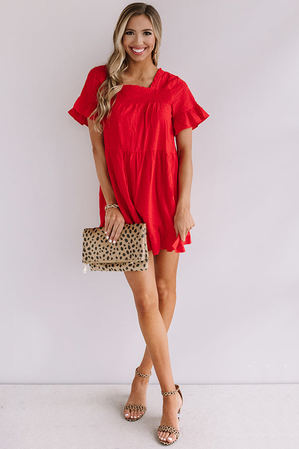 Beyond Bali Shift Dress in Scarlet Image - 2