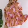 Fleur Fabulous Babydoll Top in Light Rust Curves Image - 1