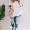 Boardwalk Brunch Babydoll Tunic Top in White Curves Image - 1
