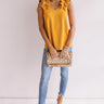 Malibu For Two Ruffle Tank in Marigold Image - 1