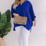 City Sleek Shift Top in Royal Blue Curves Image - 1