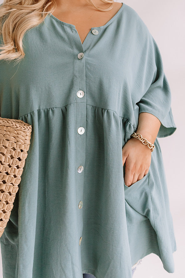 So Relatable Babydoll Tunic Dress In Pear Curves Image - 4