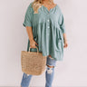 So Relatable Babydoll Tunic Dress In Pear Curves Image - 1