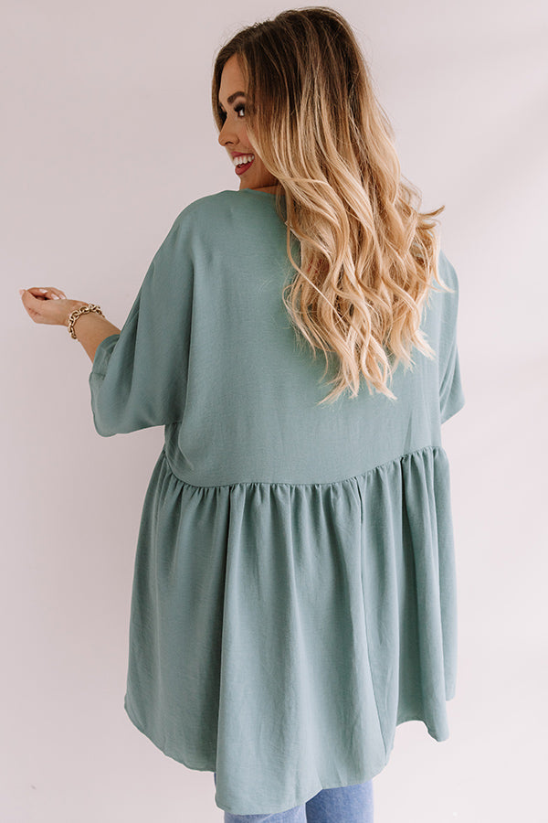 So Relatable Babydoll Tunic Dress In Pear Curves Image - 5