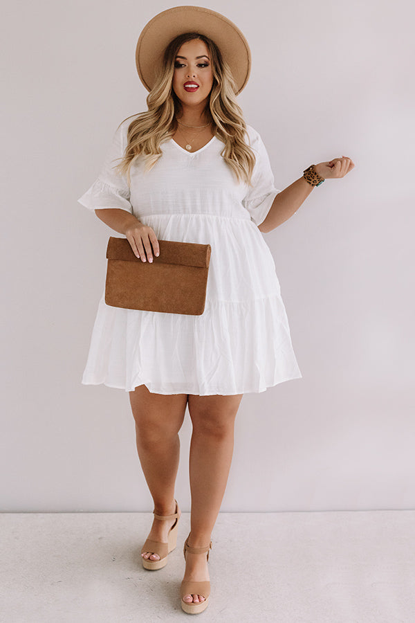 Bahama Brunch Babydoll Dress in White Curves Image - 1