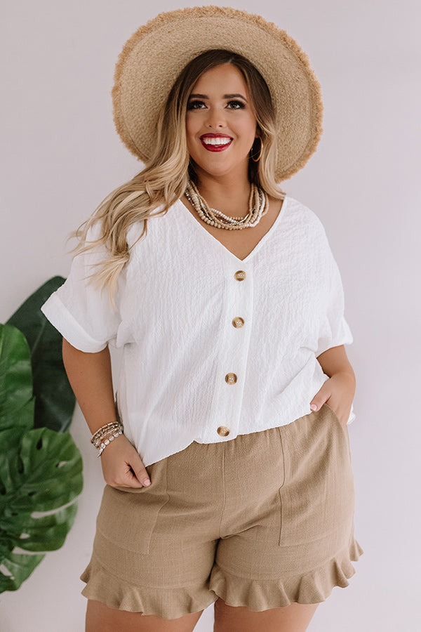 Toast In Tahiti Shift Top In White Curves Image - 1