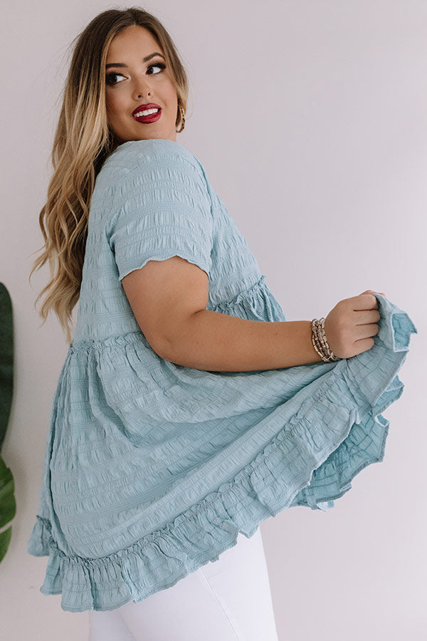 Kisses In Capri Babydoll Top In Island Paradise Curves Image - 2