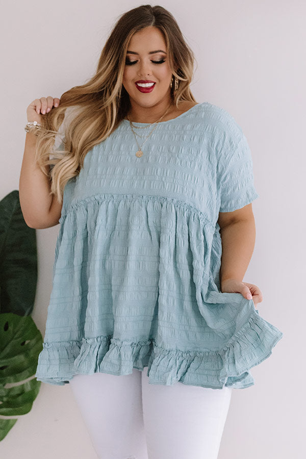 Kisses In Capri Babydoll Top In Island Paradise Curves Image - 3