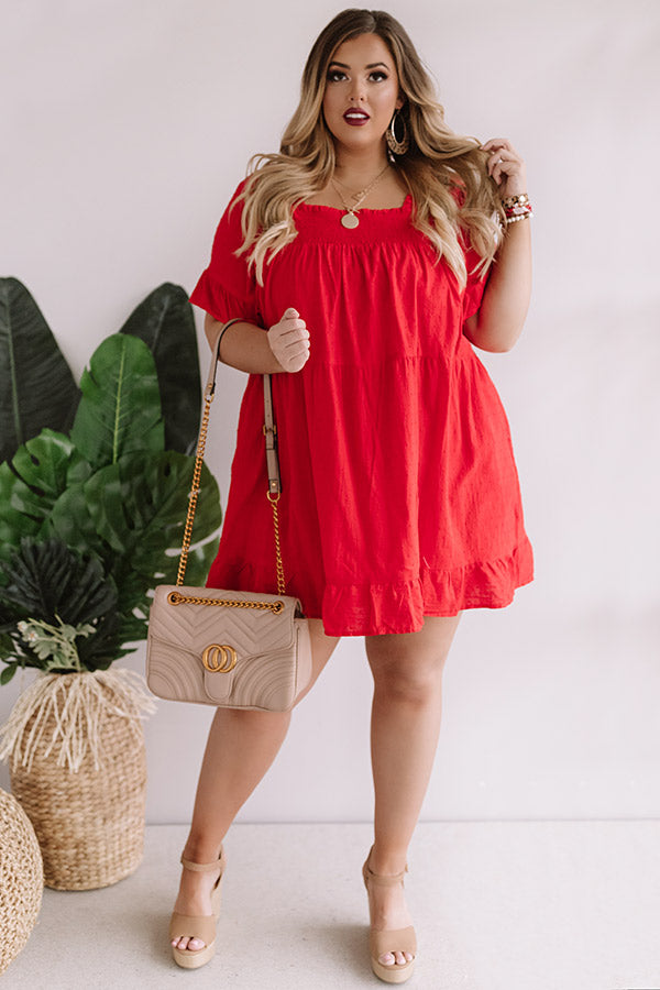 Beyond Bali Shift Dress in Scarlet Curves Image - 1