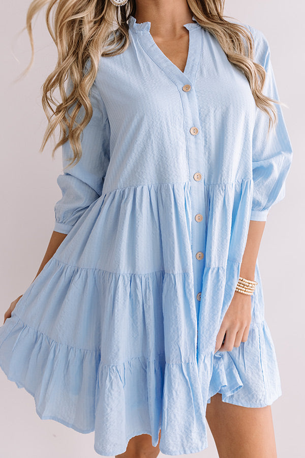 New Beginnings Shift Dress In Sky Blue Image - 3