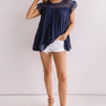 My Sweet Side Shift Top In Navy Image - 1