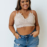 Paris Premier Lace Bralette In Beige Curves Image - 1