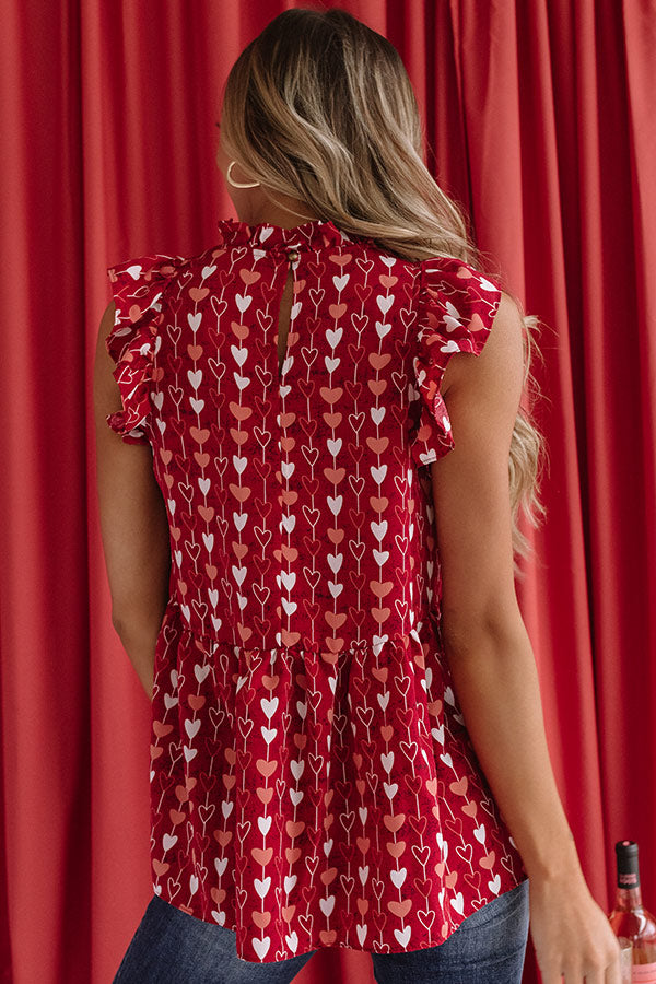 Steal Your Heart Ruffle Top Image - 4