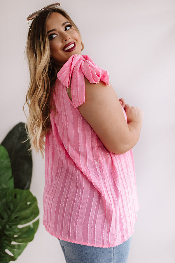 Key To Happiness Shift Tank In Pink Curves Image - 5