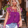 Resort To This Embroidered Shift Top In Orchid Image - 1