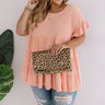 Boardwalk Brunch Babydoll Tunic Top in Peach Curves Image - 1
