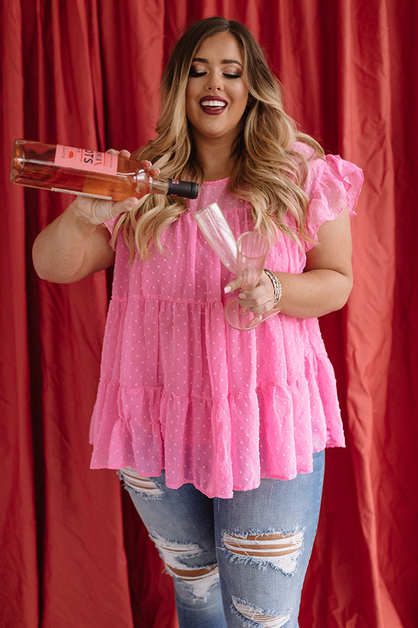 My Sweet Side Shift Top In Pink Curves Image - 3