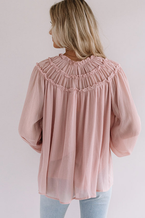 Feeling Flirty Shift Top In Blush Image - 5