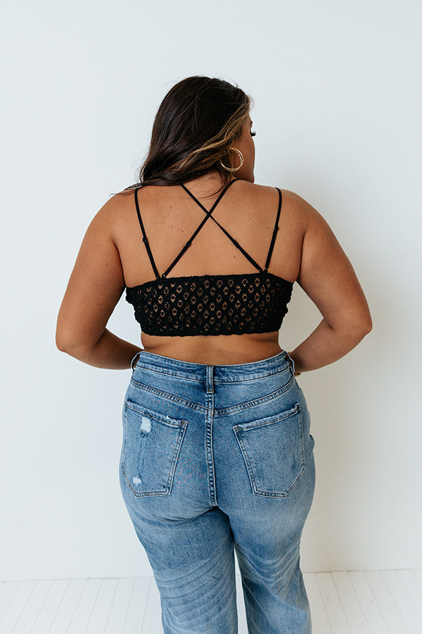 Paris Premier Lace Bralette In Black Curves Image - 3