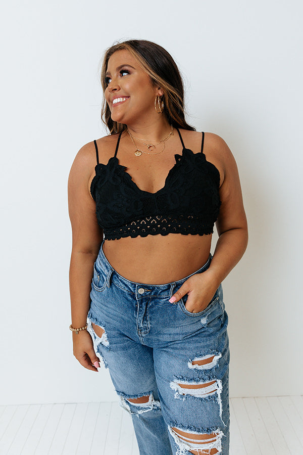 Paris Premier Lace Bralette In Black Curves Image - 1