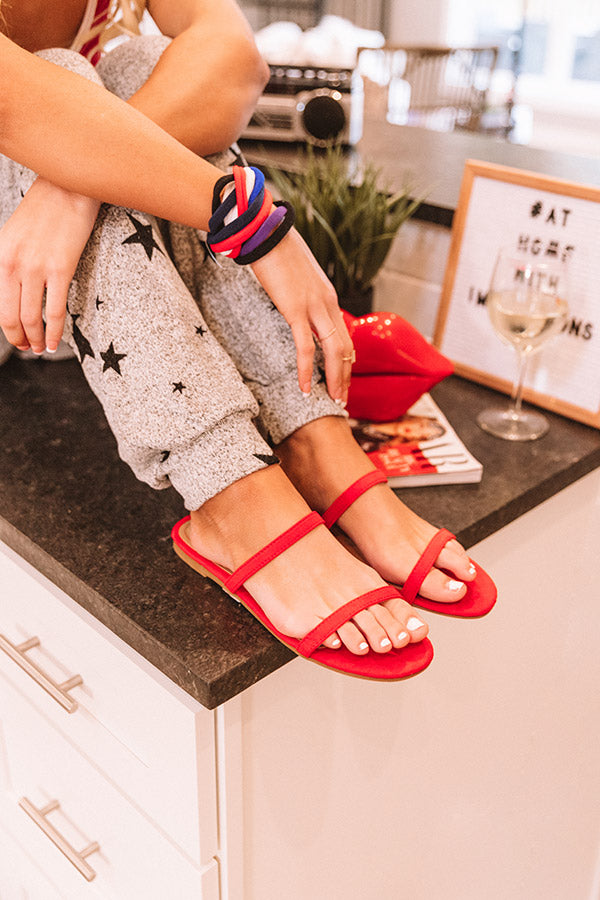 The Lyla Sandal In Red Image - 2