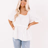 Praise And Prosecco Babydoll Top In White Image - 1