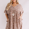 Alps And Kisses Leopard Babydoll Dress In Taupe Curves Image - 1