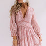 Champagne In The Garden Ruffle Dress in Blush Image - 1