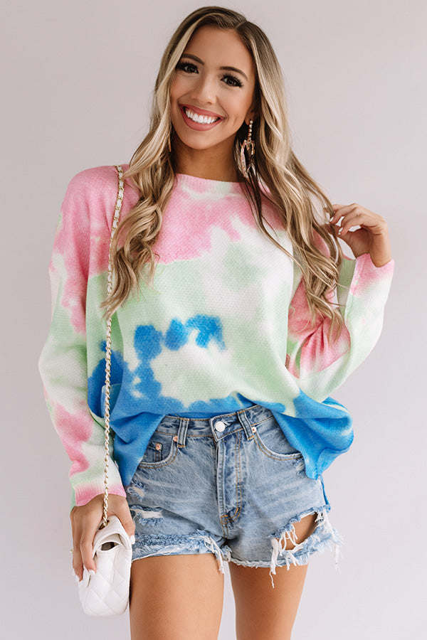 Happiness Forever Tie Dye Shift Sweater Image - 4