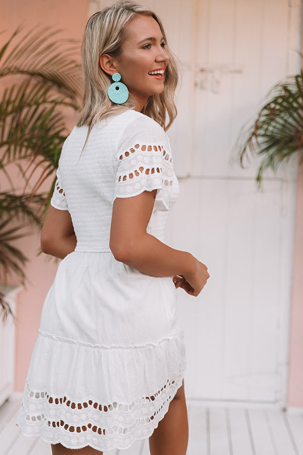 Bahamas Bungalow Eyelet Dress In White Image - 5