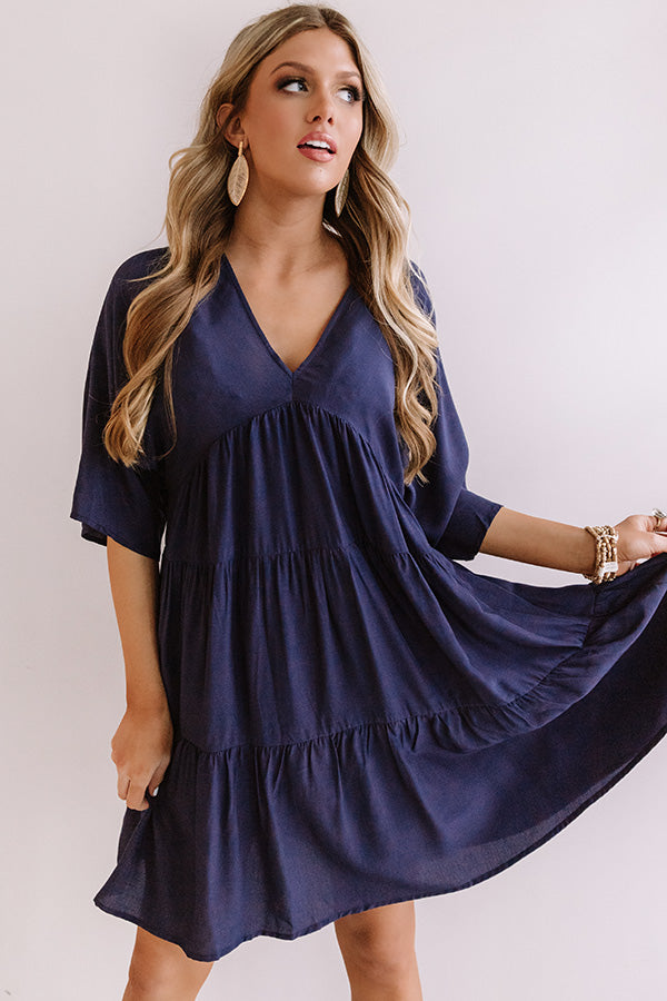 Santorini Swooning Babydoll Dress In Navy – Impressions Online Boutique