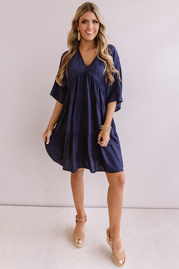 Santorini Swooning Babydoll Dress In Navy – Impressions Online Boutique