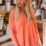 Napa Chill Shift Sweater in Coral Image - 1