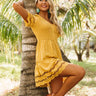 Bahamas Bungalow Eyelet Dress In Primrose Yellow Image - 1