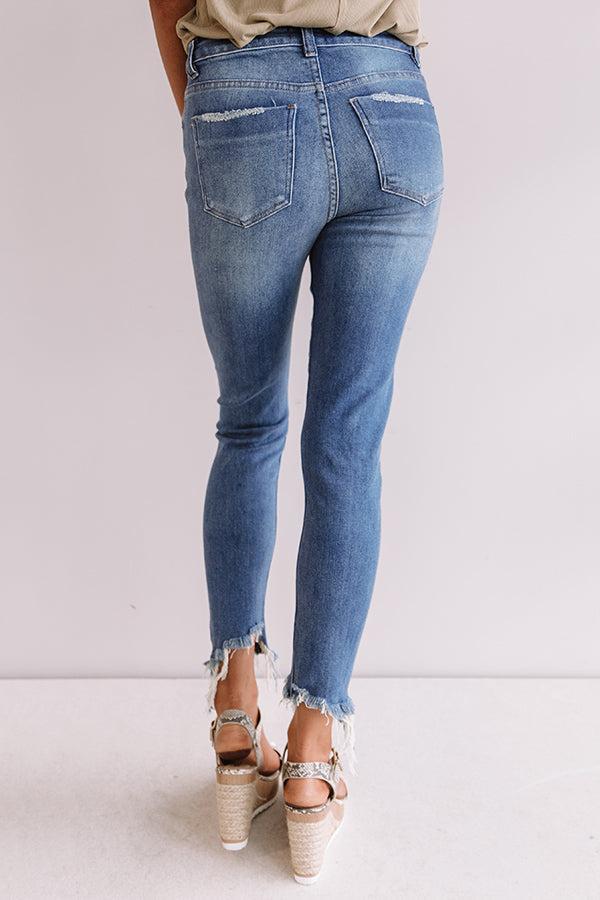 The Birdie Midrise Frayed Skinny Image - 5