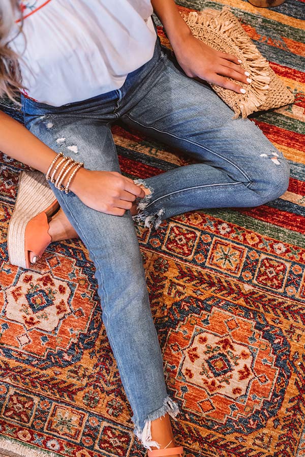 The Birdie Midrise Frayed Skinny Image - 2