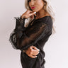 Take A Chance On Love Lace Top In Black Image - 1