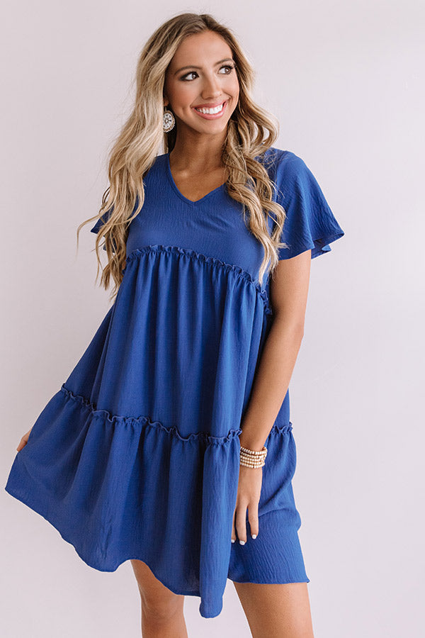 Bali Daydream Babydoll Dress In Blue • Impressions Online Boutique